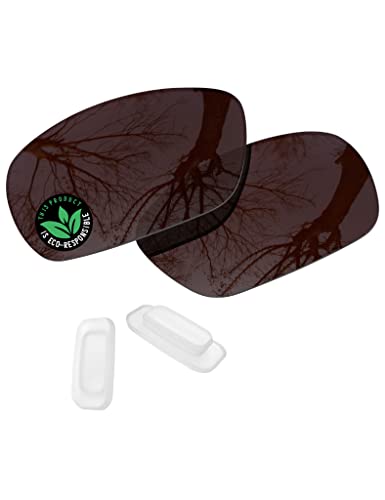 Raydi Polycarbonate Replacement Lenses & Nosepads for Maui Jim Black Coral MJ249 Sunglasses