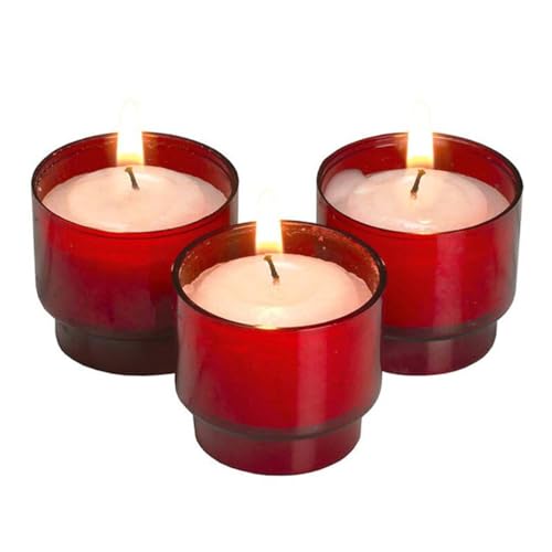 Trinity Church Supply 4 Hour Red Brite Lite Voticandles Smokeless Taper Paraffin Wax Candles Perfect for Special Occasions, 1-1/2 Dia. x 1-3/8 Height, Pack of 504