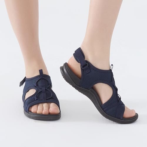 Image of UBFEN Womens Hiking Sandals Comfortable Walking Sandals Summer Sport Breathable Arch Support