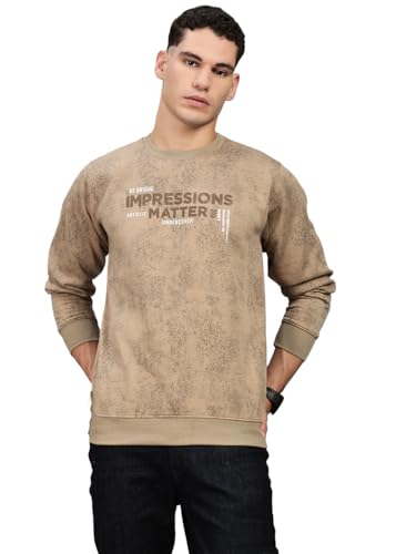 Image of Lux Nitro Men's Premium Fleece Sweatshirt | High Density HD Print | Soft & Warm Winter Wear | Stylish Casual Round Neck Pullover for Daily Use