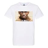 french unicorn t-shirt uomo girocollo cotone biologico usain bolt i am bolt runner 100m record del mondo, bianco, xl