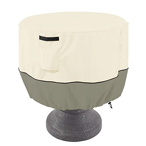 Bitubi Bird Bath Cover（24'x18'） 600D Oxford Cloth Garden Fountain Statue Protective Cover with Drawstring Waterproof Windproof Fountain Protector