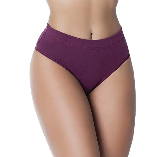 Kit com 5 Calcinhas Cintura Alta Conforto Algodão