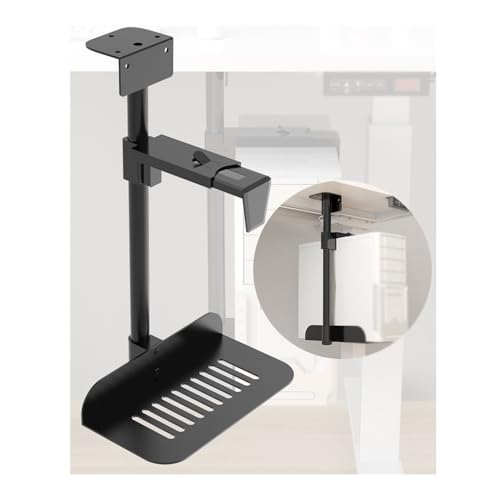 Soporte para torre de computadora PC ajustable para debajo del escritorio, con rotación de 360 grados y bloqueo seguro miniatura 7