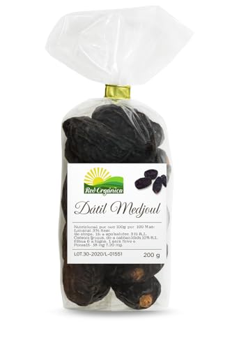 Dátil Medjool 200g – Dátiles Naturales Grandes y Jugosos | Snack Saludable Rico en Fibra, Potasio y Energía | Sin Azúcares Añadidos