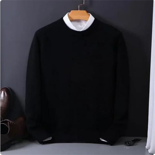 Men's Crewneck Knit Sweater Lightweight Warm Long Sleeve Pullover Jumper Business Pullover Sweater4