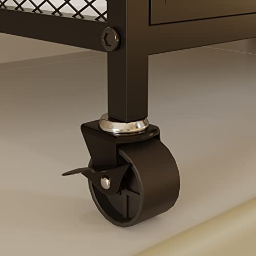 Easyzon Industrial Coffee Bar Cabinet, Rolling Liquor Cabinet Bar For Home With Metal Mesh Doors, Bar Unit On Wheels #TOP5