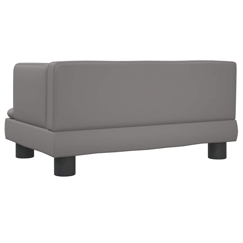Hothingwell Graues Hundesofa aus Kunstleder mit Rahmen aus massivem Kiefernholz, Bett mit dickem Schaumstoff gepolstert, leicht zu reinigen und wasserdicht, ideal für Wohnzimmer oder Schlafzimmer