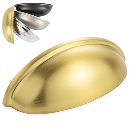 KOOFIZO 25 Pack 3 in Brushed Gold Cabinet Pulls, Gold Drawer Handles 1808
