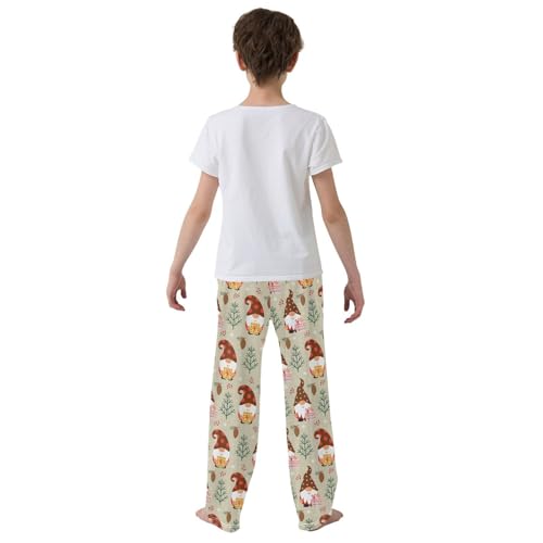 Boys' Pants Christmas Gnomes Xmas Long Bottoms Jogger Pants Elastic Waist Trousers with Pockets S-XL3