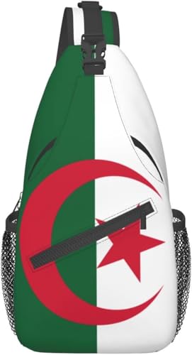 Mochila bandolera unisex con bandera de Argelia miniatura 1
