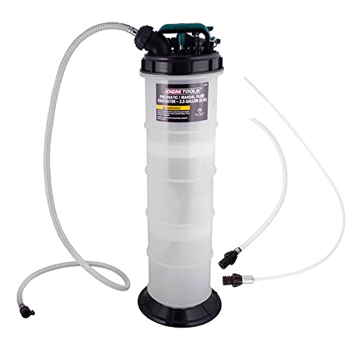 OEMTOOLS 24938 Pneumatic/Manual Fluid Extractor 2.5 Gallon (9.5L), Oil Extractor, Oil Change Pump, Automotive Oil Extractor Pump, Oil Pump Extractor