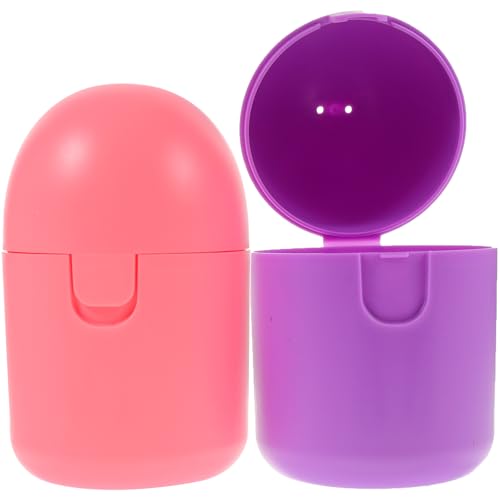 Image of 2Pcs MenstrualCup Steamer Cleaner, Period Cup Holder, High-Temperature, Portable Storage Container, Assorted Colors 3.54 * 1.96 * 1.96 Inch, Pp Material