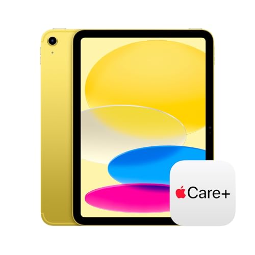 Image of Apple iPad 11-inch: A16 chip, 11-inch Model, Liquid Retina Display, 128GB, Wi-Fi 6 + 5G Cellular, 12MP Front /12MP Back Camera, Touch ID, All-Day Battery Life - Yellow with AppleCare+ (2 Years)