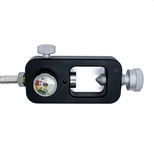 TUXING 4500Psi DIN Valve Scuba Adapter, Yoke Filling Station for HPA Tank, High Pressure Gauge, Aluminum Alloy Refill Adapter for Pcp Paintball HPA Tank Filling - Image 7