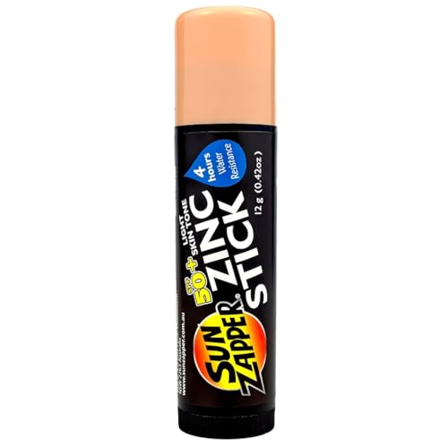Sun Zapper Light Skin Tone Original Zinc Stick SPF 50 + Zinc Oxide Mineral Sunblock Stick for Face