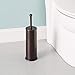 Home Basics Vented Stainless Steel Toilet Brush Set, Bronze