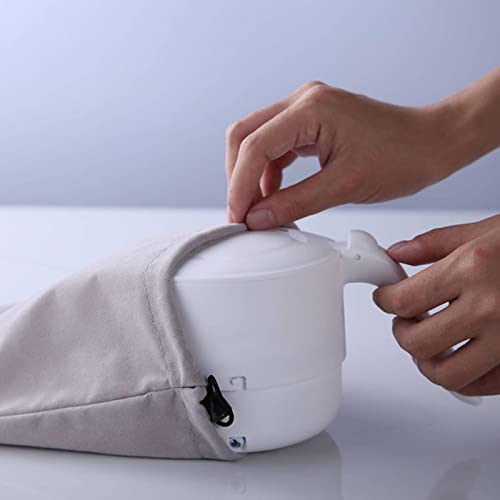 Tetera eléctrica plegable portátil 500 ml blanca miniatura 5