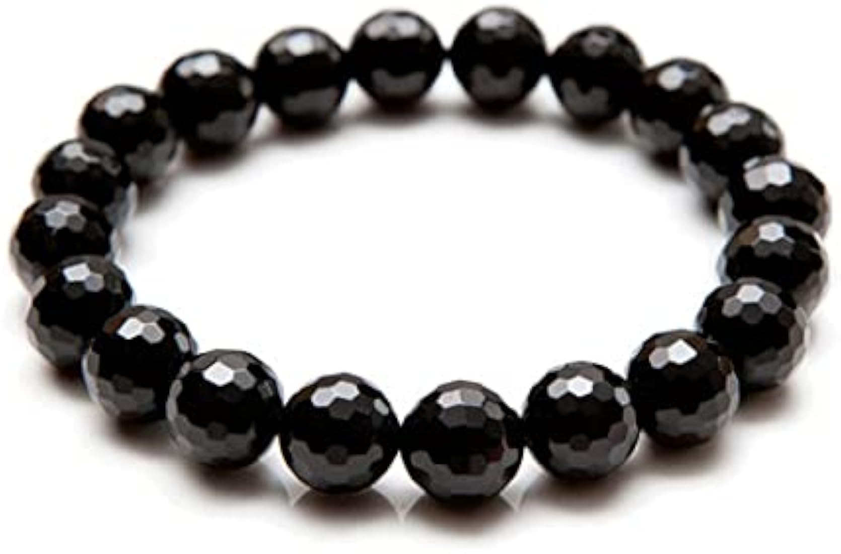 Buy MAUTIK SADIWALA Black Obsidian Faceted Bracelet 8mm Beads Size Buy MAUTIK SADIWALA Black Obsidian Faceted Bracelet 8mm Beads Size