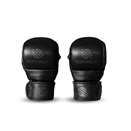 Sanabul Essential 7 Oz Sparring Mma Gloves (Allblack, Large/X-Large) #TOP4