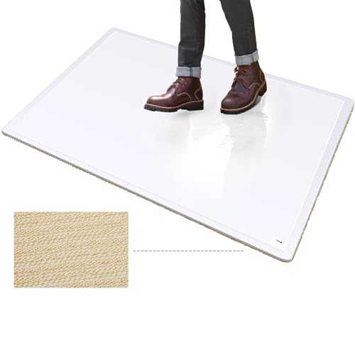 Image of Nuanchu Adhesive Mat Pad Include 1 Sticky Non Slip Base Pad 2 Tacky Dust Mats Construction of 30 (60 Sheets Total) for Clean Room Science Lab Matting Hospital(24x36 Inches,White,60 Sheets)