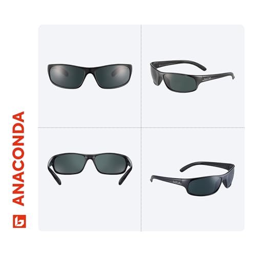 bollé Anaconda 64MM Wrap Around Sunglasses for Men +BUNDLE with ACCESSORY EYEWEAR KIT3