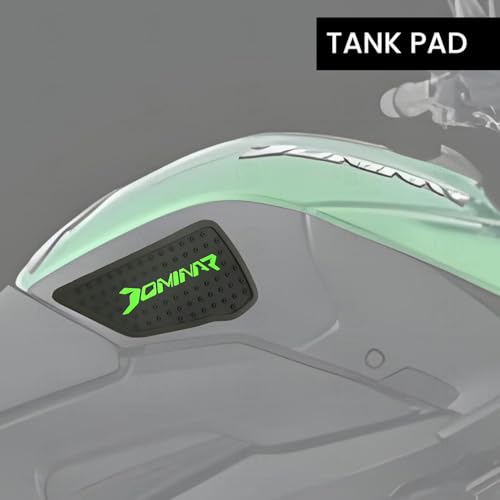 Image of Silicone Tank Pads for Dominar Motorbike | Premium Tank Protection Pads | Anti-Slip and Scratch-Resistant Design |Stylish and Durable | Dominar 250 & 400(Pack of 2) (Black)