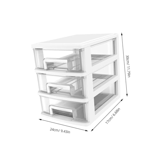 Boîte en plastique blanche TOPBATHY à trois couches rangement modulable