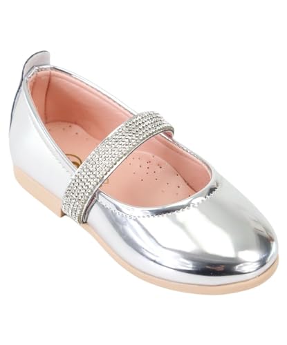 Chaussures Mary Jane de cérémonie pour fille avec sangle strassée pour tenues de princesse