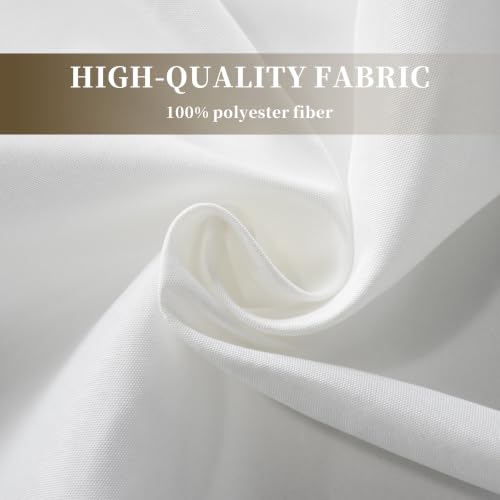 Image of 10 Pack Round Table Cloth 120 Inch, Round Tablecloth, Washable Polyester Table Cover for Buffet Party, Dinner, Weddings and Camping, White