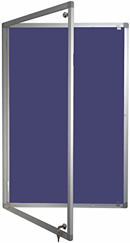 Tamperproof Noticeboard Aluminium Frame Corded Hessian Class 1 Fire Rated 1200x900mm, Oxford โ image 1