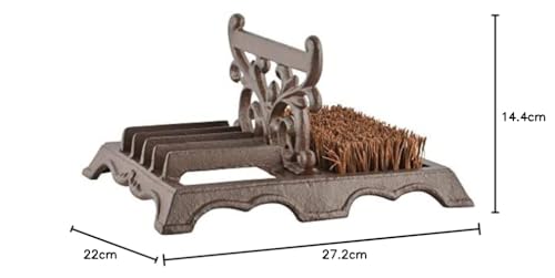 Fallen Fruits LH219 Boot Brush & Scraper, Brown