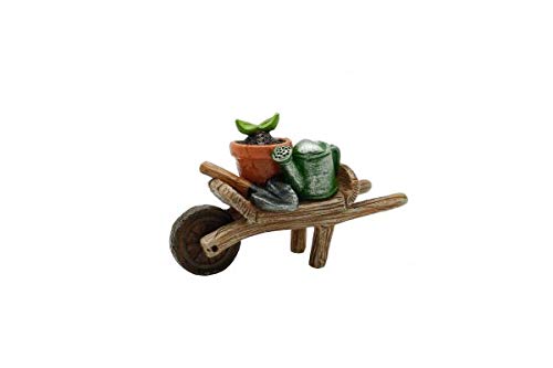 Marshall Home and Garden Fairy Wheelbarrow, Woodland Knoll Collection, Polyresin, Indoor/Outdoor Use