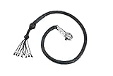 Biker Whip 42' Motorcycle Get Back Whip, Handlebar Accessories for motorbike, Genuine Leather Whips for Motorcycles