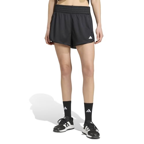 adidas Donna Pacer Essentials Knit High-Rise Shorts, Black, XXS 3 inch