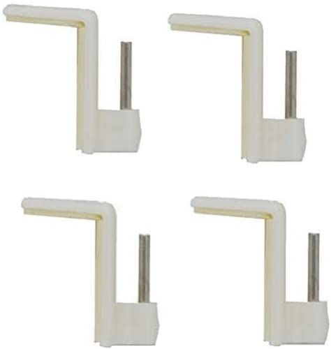 Luance - Lot de 4 supports adhesifs special pvc blanc