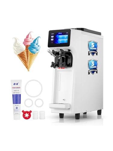 Commercial Ice Cream Machine, 2.6-5.3 Gal/h Soft Serve Ice Cream