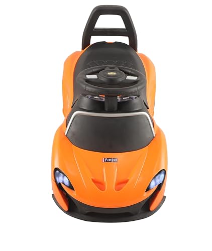 Image of JoyRide Spider Car with Music & LED Light, Ride on for Baby with Backrest, Under Seat Storage & Big Wheels, Ride on for Kids 1 to 3 Years Upto 25 Kgs Orange
