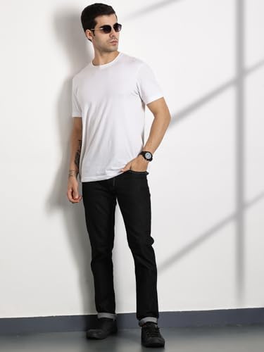Image of Thomas Scott Men's | Solid | Brathable Fabric | Denim | Mid Rise | Casual Jeans for Men