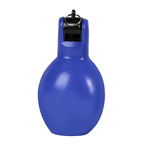 Silbato de PVC para árbitro con apretón manual azul miniatura 1
