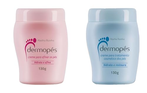 Kit 2 Dermopes para os pes, 1 hidrata e restaura 130g, 1 hidrata e afina 130g