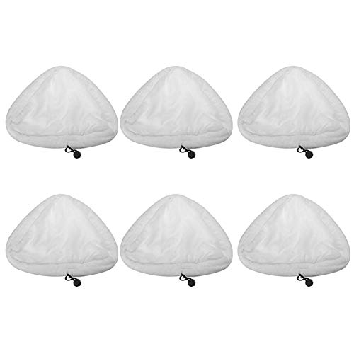 POHOVE 6pcs Steam Mopa Almohadillas Accesorios, Agua Absorbente Lavable Reutilizable Microfibra Vaporizador...