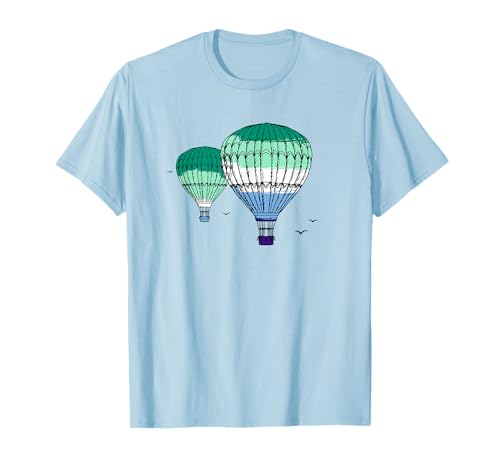 Sottile, MLM Gay Pride Mongolfiera LGBT MLM Bandiera Viaggio Maglietta