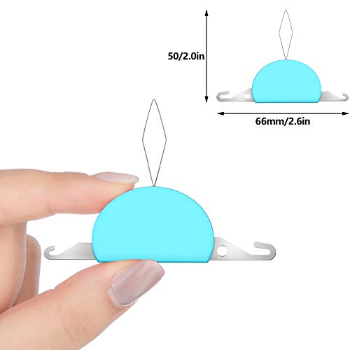 image for Chuangdi 6 Pieces 3-in-1 Plastic Needle Threaders, Plastic Wire Loop D
