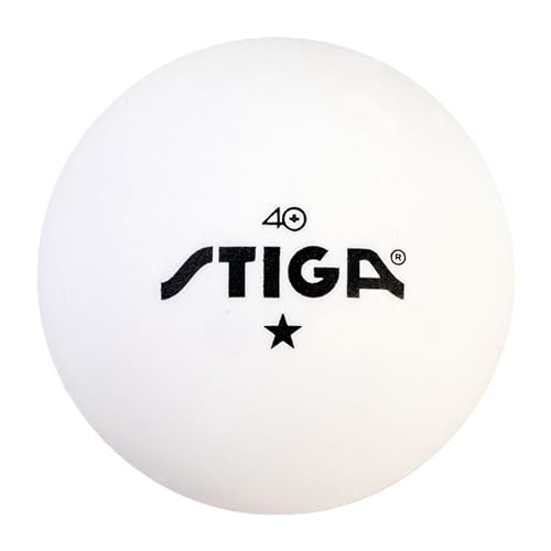 STIGA Ping Pong Balls – 46pk White 1-Star Table Tennis Balls, Official Size 40mm ABS Balls, Ultimate Durability for Indoor/Outdoor Ping Pong Tables