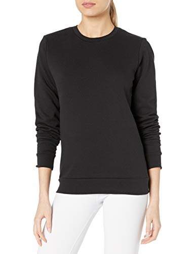 Soffe Women's Core Fleece Crew Sweatshirt, Black, Large