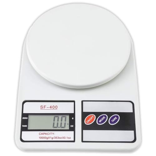 Image of Digital Kitchen Food Weighing Scale For Healthy Living, Home Baking, Cooking, Fitness & Balanced Diet. | Weighing Scale With Digital Display SF 400 10Kg x 1gms (SF 400 WHT)