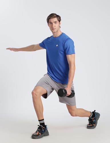 Image of Pump'd Men's Solid Textured Activewear Regular Fit Sports | Activewear | Running | Gym | Plain T-Shirt | Round Neck