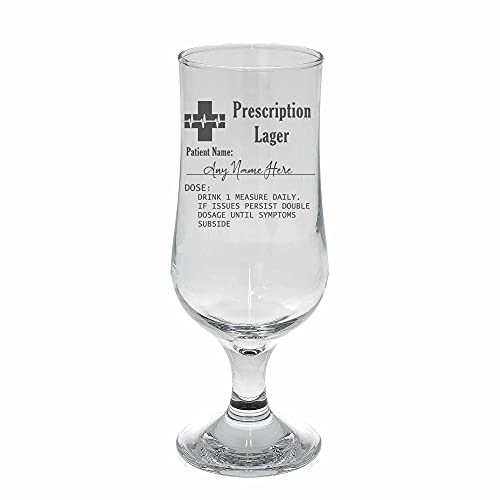 Always Looking Good Personalised Engraved Prescription Lager Glass Craft Beer Pint Glass Novelty Funny Birthday Gift - Any Name (Hurricane - 385 ml, Empty Glass)