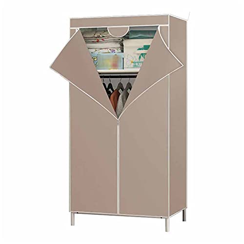 Armario de tela portátil con marco de metal estable de 150x70x45 cm armario para ropa color A 2